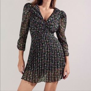 Zara Floral Pleated Dress